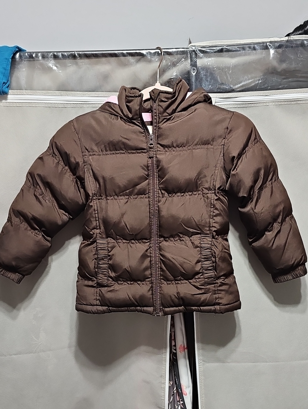 Cherokee Kids Chocolate Brown Puffer Jacket with Hood